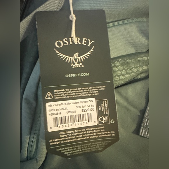 New Osprey Women's Backpack - Teal - Picture 6 of 11